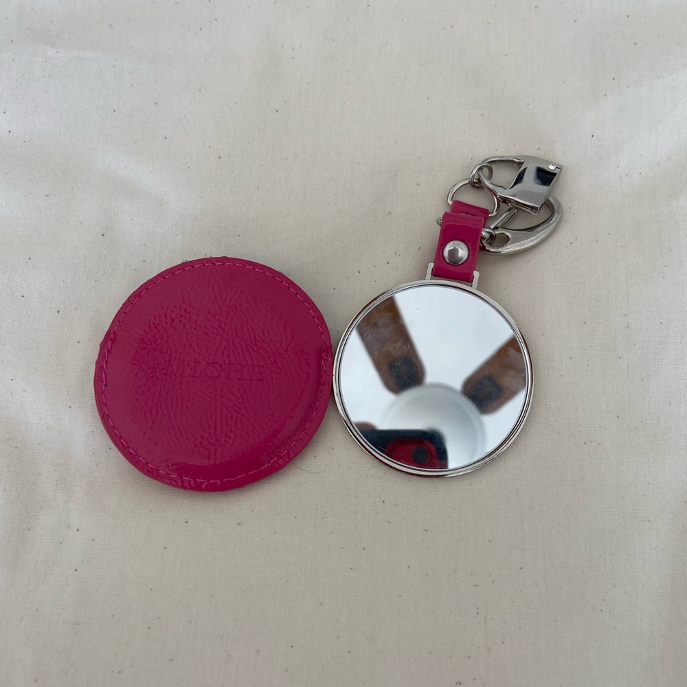 Miche Pink and Silver Keychain Mirror
